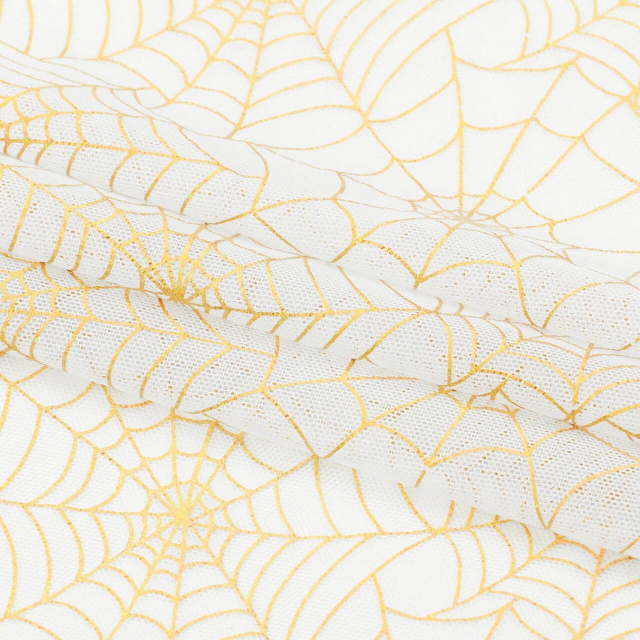 1 Yard 36" x 60" Spiderweb Foiled Mesh Spandex Fabric 100 GSM